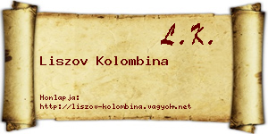Liszov Kolombina névjegykártya